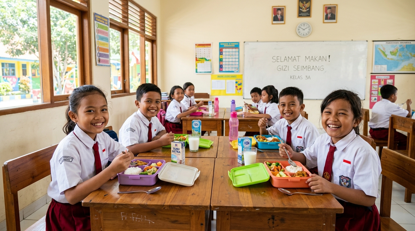 Penyaluran Perdana Menu Bergizi di 50 Sekolah Dasar